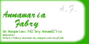 annamaria fabry business card